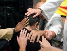 laying on of hands on ordinand